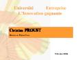 Universit Entreprise LInnovation gagnante PowerPoint PPT Presentation