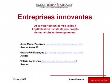 Prsentation PowerPoint