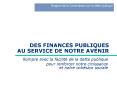 DES FINANCES PUBLIQUES AU SERVICE DE NOTRE AVENIR PowerPoint PPT Presentation
