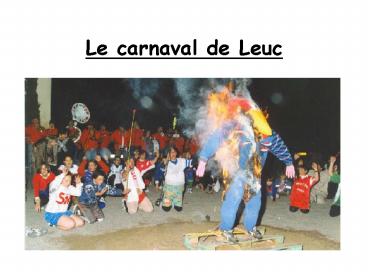 Le carnaval de Leuc