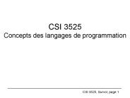 CSI 3525, Survol, page 1