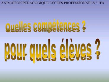 Prsentation PowerPoint