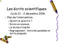 Les crits scientifiques PowerPoint PPT Presentation