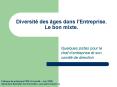 Diversit des ges dans lEntreprise' Le bon mixte' PowerPoint PPT Presentation