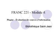 FRANC 221 - Module 4: Plagiat 