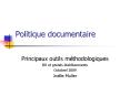 Politique documentaire PowerPoint PPT Presentation