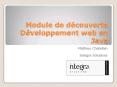 Module de dcouverte Dveloppement web en Java PowerPoint PPT Presentation