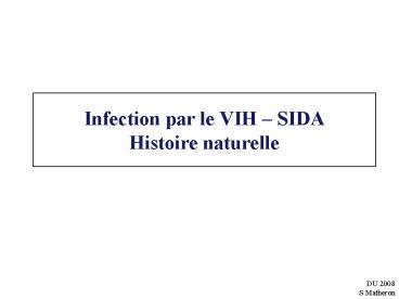 Infection par le VIH 