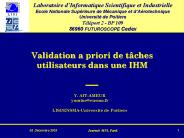 Validation a priori de t