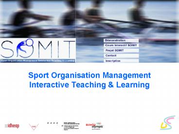 Sport Organisation Management Interactive Teaching