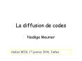 La diffusion de codes PowerPoint PPT Presentation