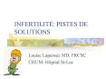 INFERTILIT: PISTES DE SOLUTIONS PowerPoint PPT Presentation