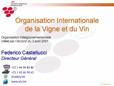 Organisation Internationale de la Vigne et du Vin