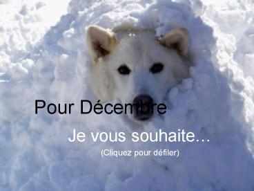 Pour Dcembre
