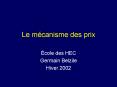 Le mcanisme des prix PowerPoint PPT Presentation
