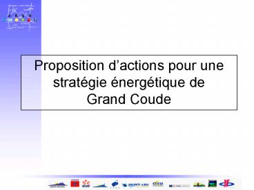 Proposition dactions pour une stratgie nergtique de Grand Coude