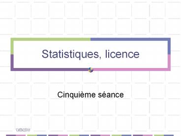 Statistiques, licence