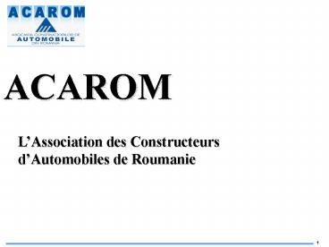 Kit Prezentare ACAROM