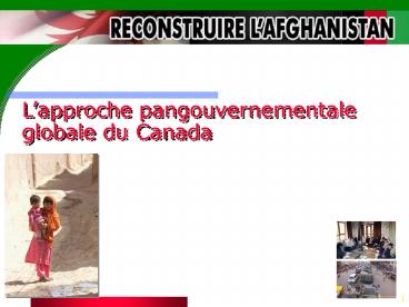 Rebuilding Afghanistan