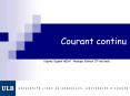 Courant continu PowerPoint PPT Presentation