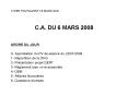 C'A' DU 6 MARS 2008 PowerPoint PPT Presentation