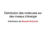 Distribution des molcules sur des niveaux dnergie