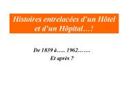 Histoires entrelaces dun Htel et dun Hpital