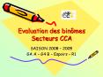 Evaluation des binmes Secteurs CCA PowerPoint PPT Presentation