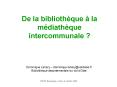 De la biblioth PowerPoint PPT Presentation