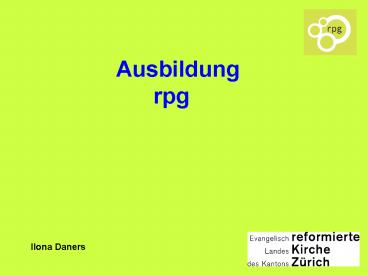 Ausbildung rpg