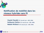 Notification de mobilit PowerPoint PPT Presentation