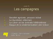 - cours 10 - Les campagnes