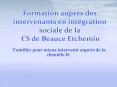 Formation auprs des intervenants en intgration sociale de la CS de Beauce Etchemin PowerPoint PPT Presentation