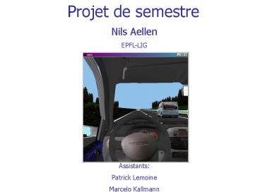 Prsentation du projet de semestre