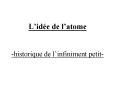 Lide de latome historique de linfiniment petit PowerPoint PPT Presentation