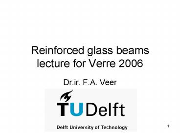 Reinforced glass beams lecture for Verre 2006