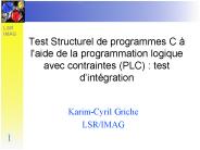 Test Structurel de programmes C 