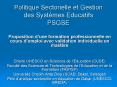 Politique Sectorielle et Gestion des Systmes Educatifs PSGSE PowerPoint PPT Presentation