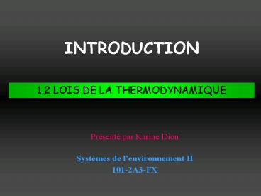 Systmes de lenvironnement II