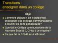 Transitions : enseigner dans un coll PowerPoint PPT Presentation