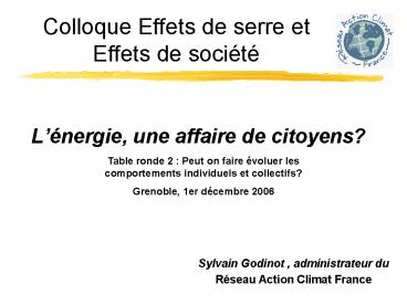 Lnergie, une affaire de citoyens