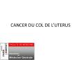 CANCER DU COL DE LUTERUS PowerPoint PPT Presentation