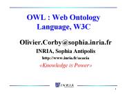 OWL : Web Ontology Language, W3C