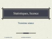 Statistiques, licence
