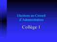 Elections au Conseil dAdministration PowerPoint PPT Presentation