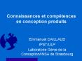 Connaissances et comptences en conception produits PowerPoint PPT Presentation