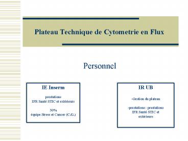 Plateau Technique de Cytometrie en Flux