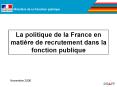 La politique de la France en matire de recrutement dans la fonction publique PowerPoint PPT Presentation