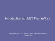 Introduction au .NET FrameWork