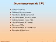 Ordonnancement du CPU